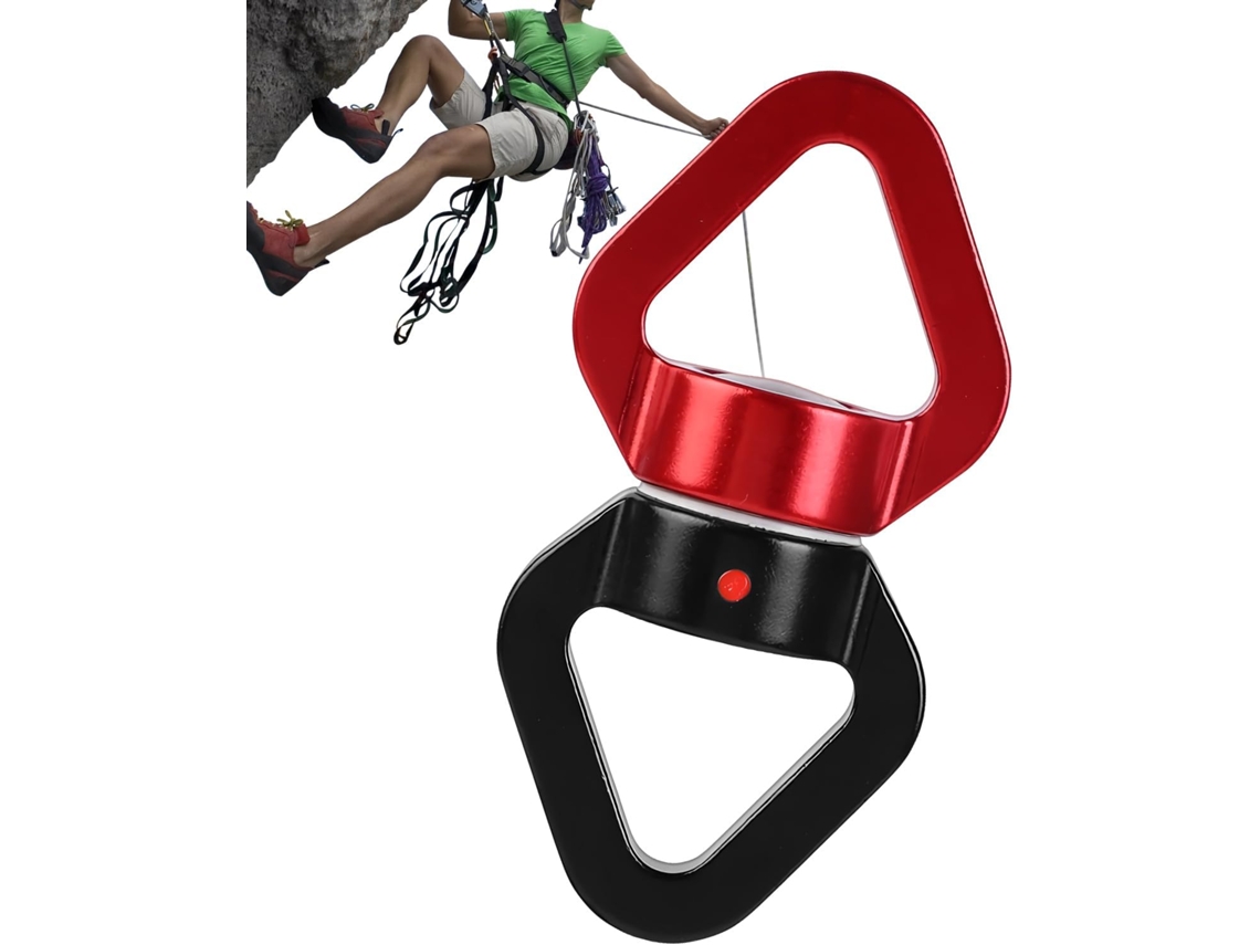 Mosquetão de escalada de 30 kN para triciclos, ideal para fixação de cordas.