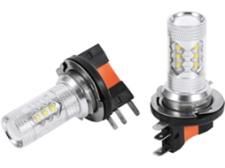 Tbest 2 Lâmpadas Led H15 80w 60 000-horas Alta Potência 1200lm Brancas Para Farol De Carro, Luzes Diurnas Com Carcaça