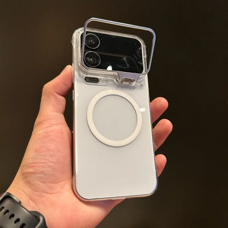 Capa Magnética Transparente Para Celular Xiaomi 17, Revestimento Rígido Fosco À Prova De Choque Em Policarbonato.