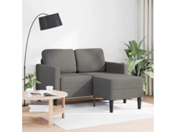 Sofá 2 Lugares Com Chaise Em L 125 Cm Linho Cinzento Claro Lovely Home