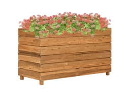 Raised Bed, Raised Beds Vidaxl Marrom Teca (100 X 40 X 55 Cm)