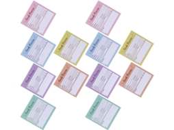Bloco de notas adesivo para leitura com 12 unidades, papel e marcador de páginas.