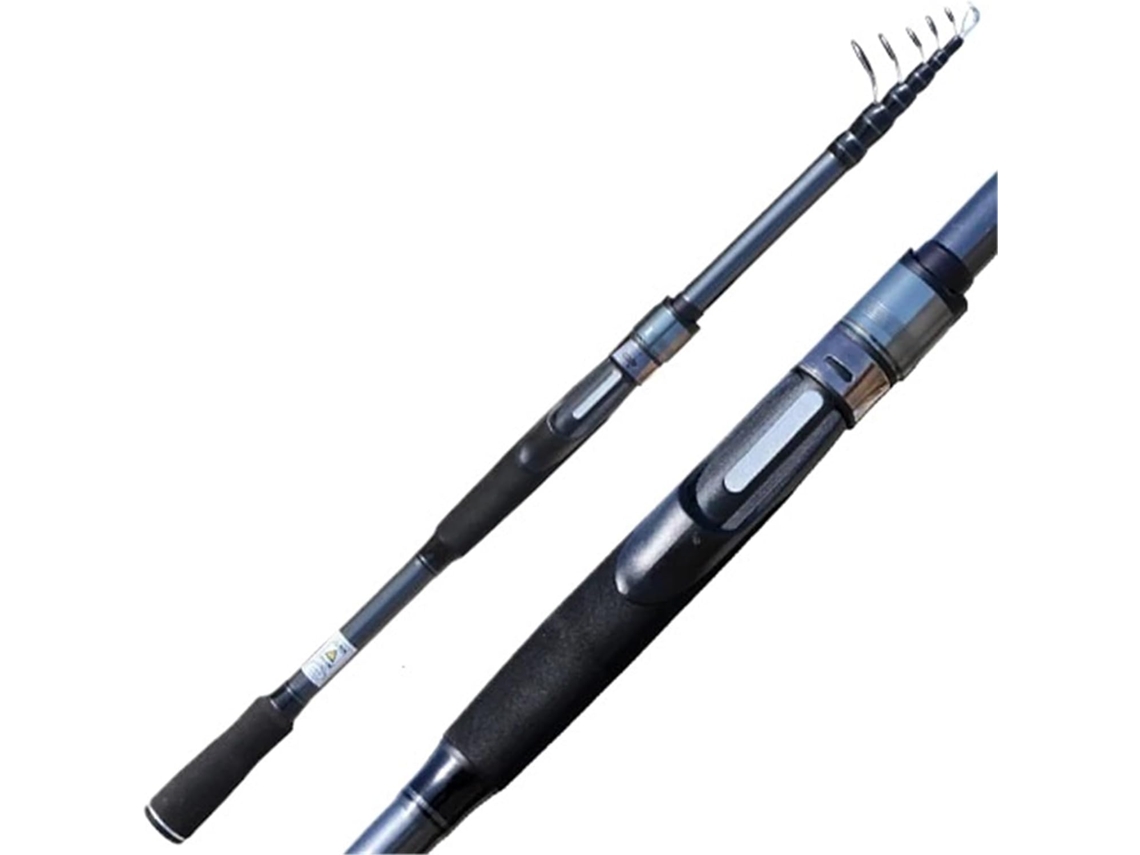 Vara de Pesca Ultraleve Telescópica Fibra Carbono, 1,8/2,1/2,4/2,7/3,0 M, peso da isca 8-18 G, água, doce | S/MARCA