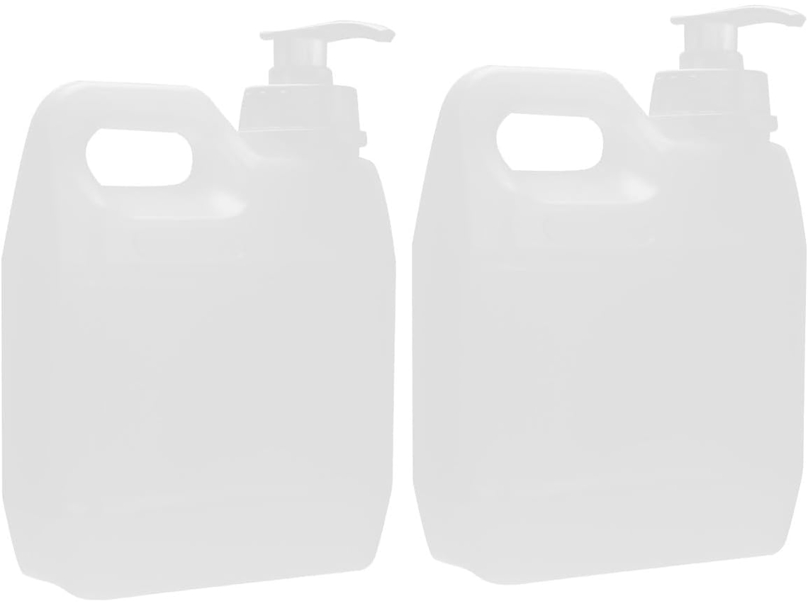 Nuobesty De 2 Frascos Plásticos Reutilizáveis De 1l Com Bomba Dosadora E Anel Antifurto Para Loção Cosmética E