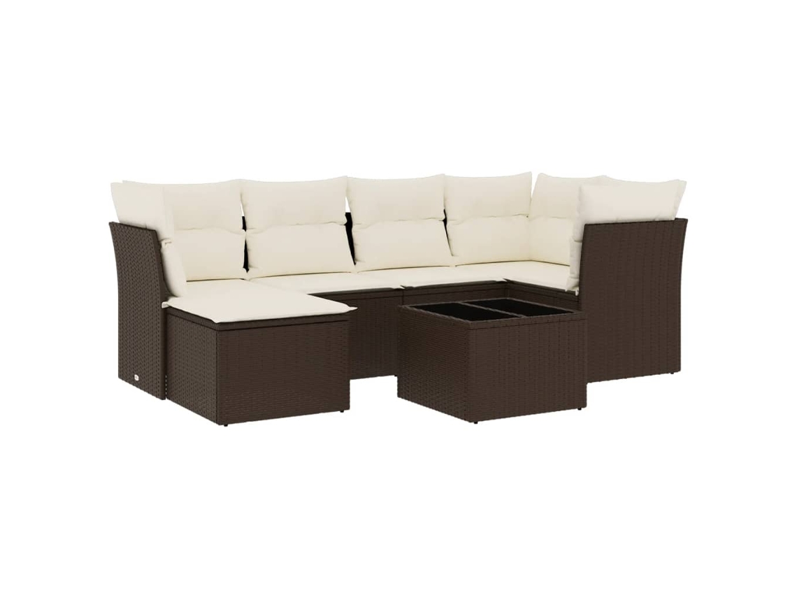 Garden Sofa Set, Garden Sofa Sets Vidaxl Marrom Rattan / Vime (n/a)