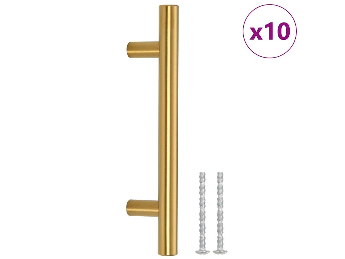 Cabinet Handle, Cabinet Handles Vidaxl Ouro Aço Inoxidável (96 Mm)