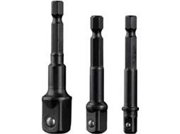 Conjunto De 3 Peças Adaptadores Soquete Aço Para Chave Extensão Com Encaixe Hexagonal Brocas