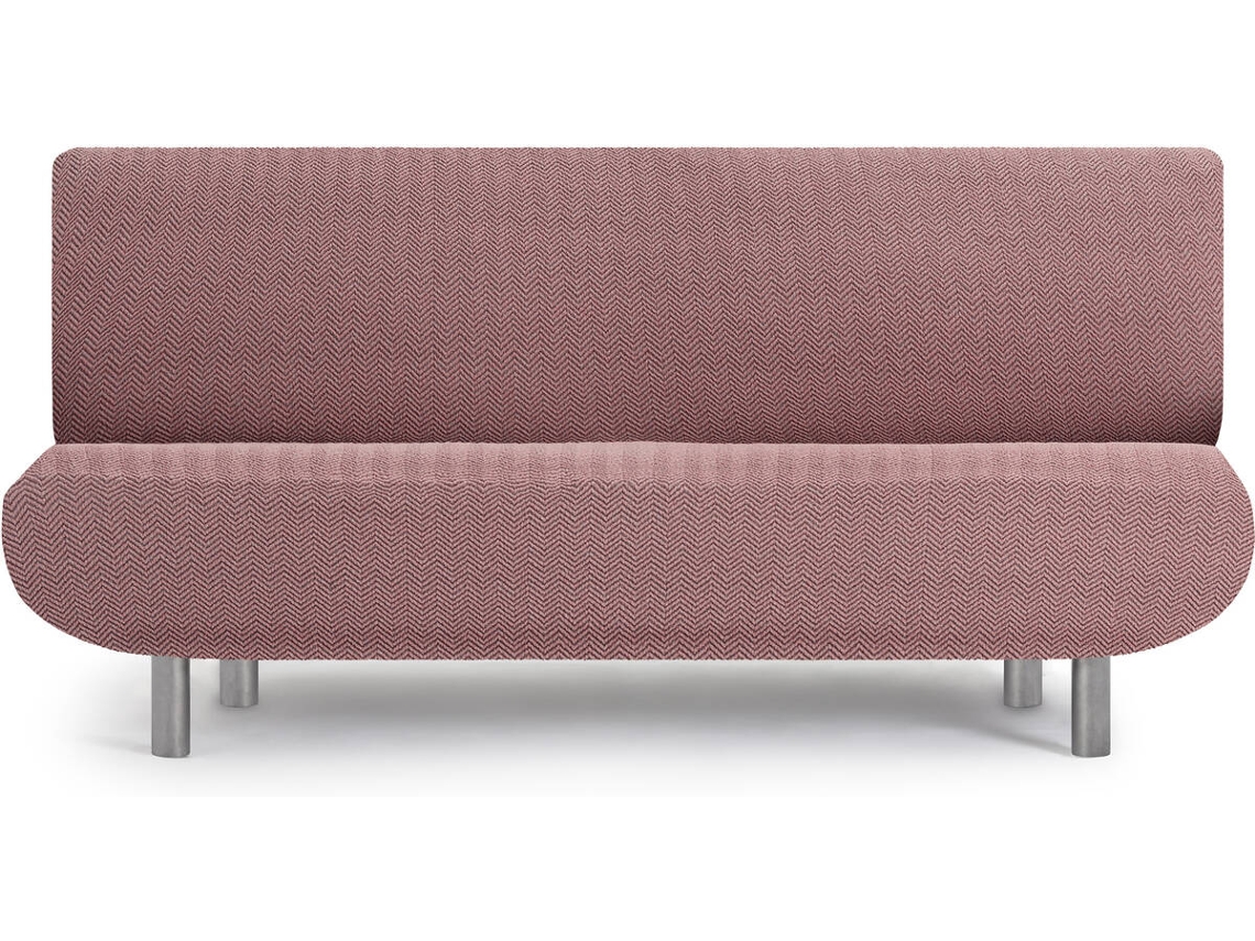 Capa de Sofá Clic Clac 3 Lugares EYSA Premium Jaz Tecido Multielástico (230 x 160 x 100 cm - Poliéster e Algodão - Rosa)