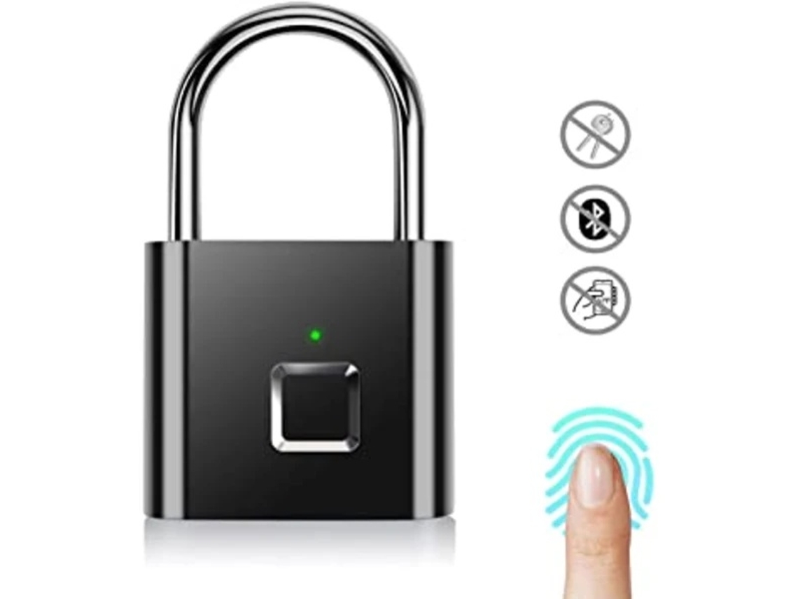 Fechadura Biométrica, Inteligente, Com Impressão Digital, Com Código, Em Aço Inoxidável - Elysve