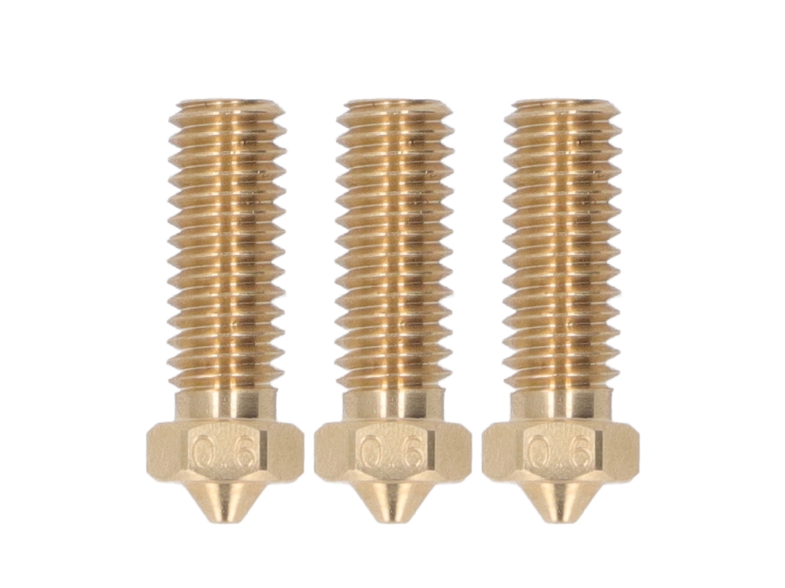 Bico De Latão Para Impressora 3d 3 Buracos Alto Fluxo Hotend 0.6mm Filamento 1.75mm 3pcs