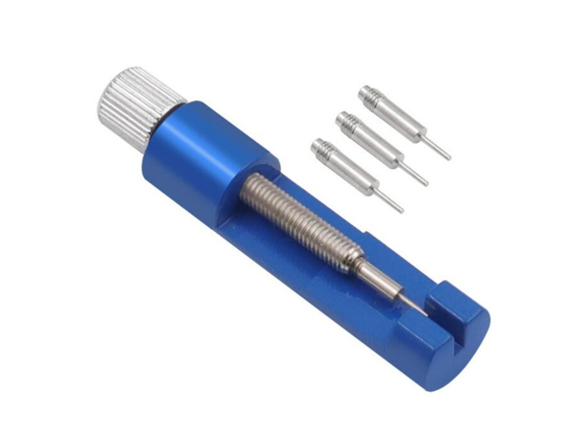 Kit Ferramentas Remoção Elos Pulseira Relógio 3 Agulhas Extras Azul