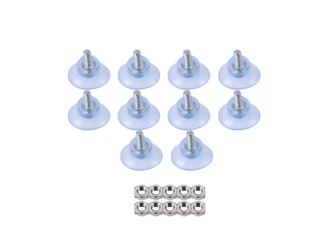 10 Peças De Ventosas De Borracha Para Mesa De Cristal Com Parafuso M6 Substituições Fortes Hxb Plata