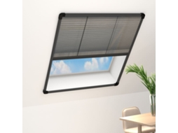 Vidaxl Tela Anti-insetos Plissada Janelas 80x160cm Alumínio Antracite