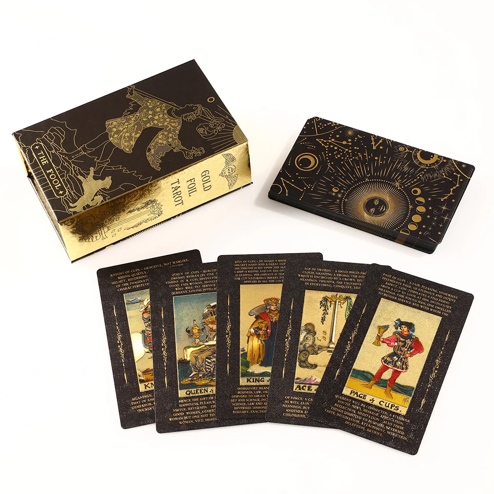 Cartas De Tarô De Plástico, Cartas Em Inglês, À Prova D'água, Jogo De Adivinhação E Interação Emocional Para Meninas.