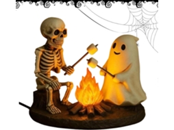 Luminária De Halloween Com Esqueleto E Fantasma Para Fogueira Luz Noturna