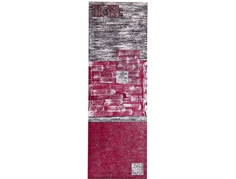 Quadro Artesanal LOHOART Madeiras (Fúcsia - Madeira - 50x150x3.5 cm)