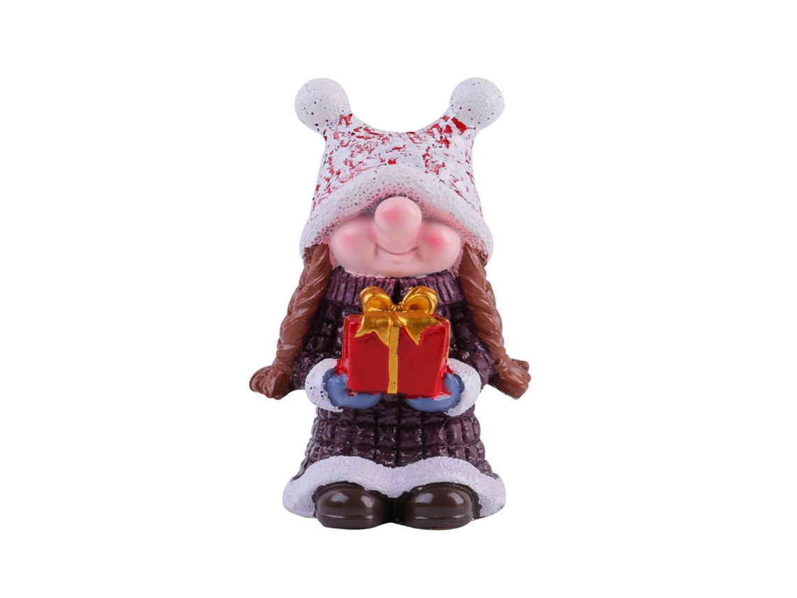 Laxiscreed Estátua De Gnomo Feminino Para Decoração De Escritório E Jardim Natural E Charmosa