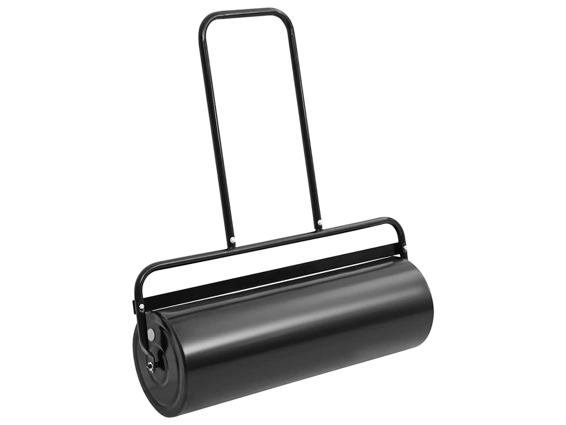 Vidaxl Rolo Para Relvado De Jardim 63 L Ferro E Aço Preto