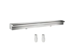 Fonte Decorativa de Piscina em Cascata de Aço Inoxidável de 59,1 X 4,5 X 3,1 Polegadas para Lago de Jardim Dentro e Fora de Casa VEVOR