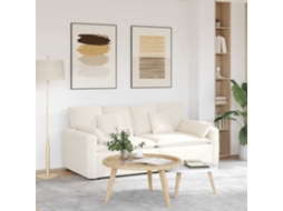 Vidaxl Sofá Modular Com Almofadas Creme