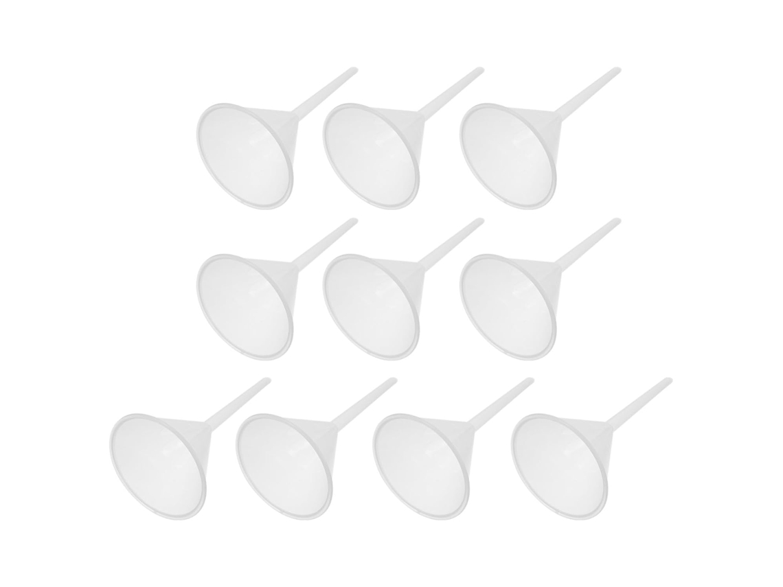 Funil Triangular De Plástico Para Enchimento Científico 90mm, Pacote Com 10 Unidades