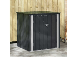 Vidaxl Caixa De Armazenamento Para Jardim Preto 101,5 X 82 X 100 Cm