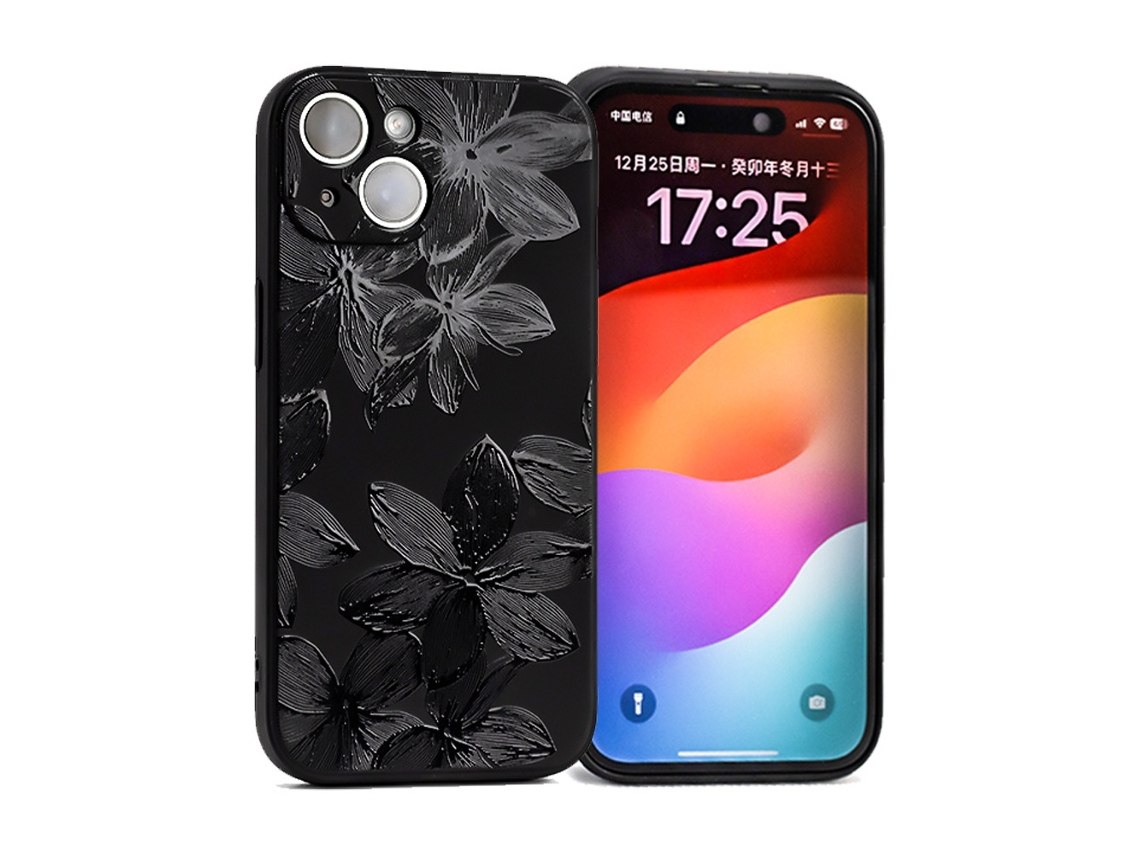 Capa Para Iphone 17 Pro Max Com Estampa Nº 4 De Coração Laqueado Fosco E Pintura Suave.
