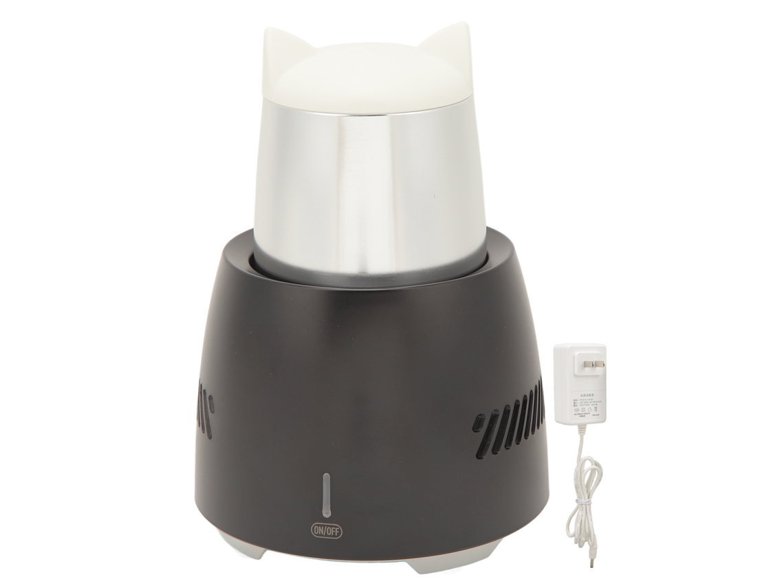 Refrigerador elétrico para canecas de 350 ml com suporte para copos isolado, adequado para água, leite e vinho, 100-240 V, preto