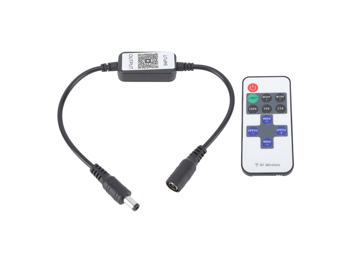 2026 controlador de Dimmer Sem Fio Mini Rf com 11 Botões, Conector Dc 5 24v para Fitas Led de Cor Sólida