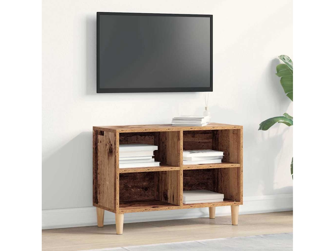 Vidaxl Gabinete Para Tv 69,5 X 30 X 50 Cm Madeira Antiga
