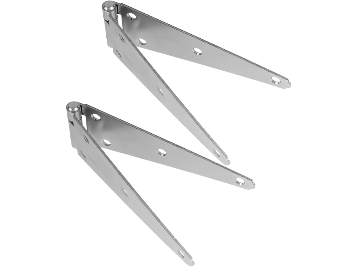 Conjunto de 2 Dobradiças Robustas e Seguras de 25 Cm com Acabamento em Zinco para Portão, Ideais para Uso Externo. SFUSHOS