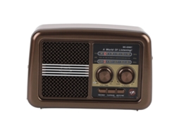 Aetheria rádio Portátil Am Fm Sw com Alto falante Bluetooth Banda Completa Antena Retrátil Vermelho Plugue Eu