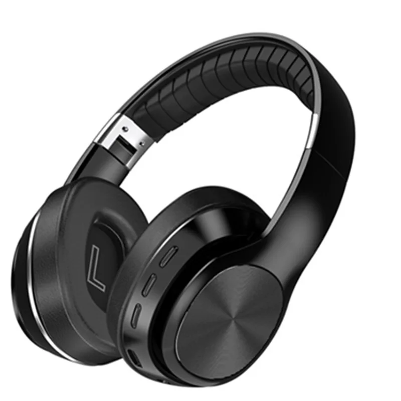 (preto) Fone De Ouvido Sem Fio Bluetooth 5.0, Estéreo, Com Entrada Para Cartão Tf E Entrada Aux.