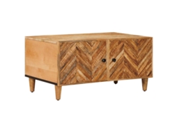 Conjunto 1 Mesa De Centro Vidaxl Castanho Madeira De Mangueira Maciça (80 X 50 X 40 Cm)