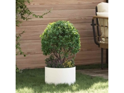 Vidaxl Anel De Vaso Branco 30 X 30 X 20 Cm Aço Laminado A Frio