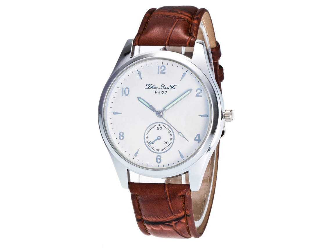 Relógio masculino Zhoulianfa, 3 cores, aço, movimento de quartzo, pulseira ajustável, cor café.
