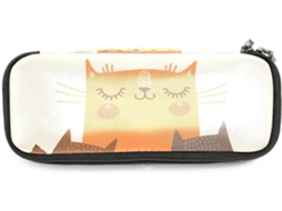 Este estojo com estampa de gato "Nós te amamos, mamãe" é um organizador de maquiagem de grande capacidade e ideal para maquiagem.