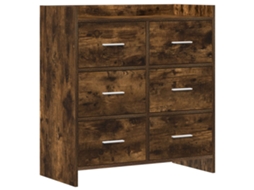 Vidaxl Buffet Carvalho Fumado 75 X 33 X 80 Cm Derivados De Madeira