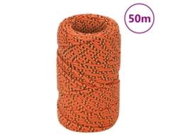 Vidaxl Corda De Barco 2 Mm 50 M Polipropileno Laranja