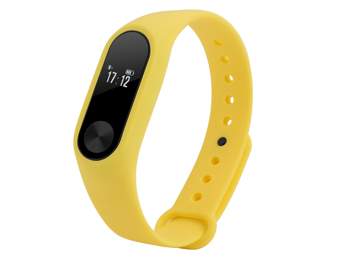Pulseira Inteligente EOOCOO M2, monitor de passos e ritmo cardíaco, amarelo