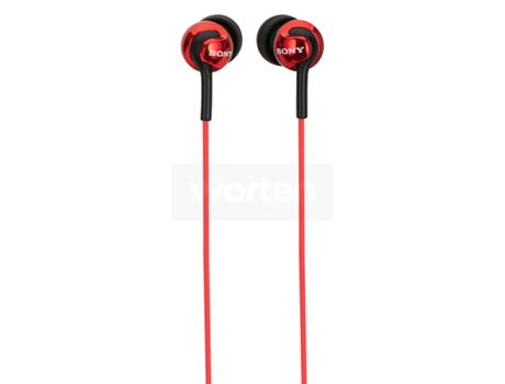 Auriculares com Fio SONY Mdrex110 (In Ear - Microfone - Vermelho) — In Ear | Microfone