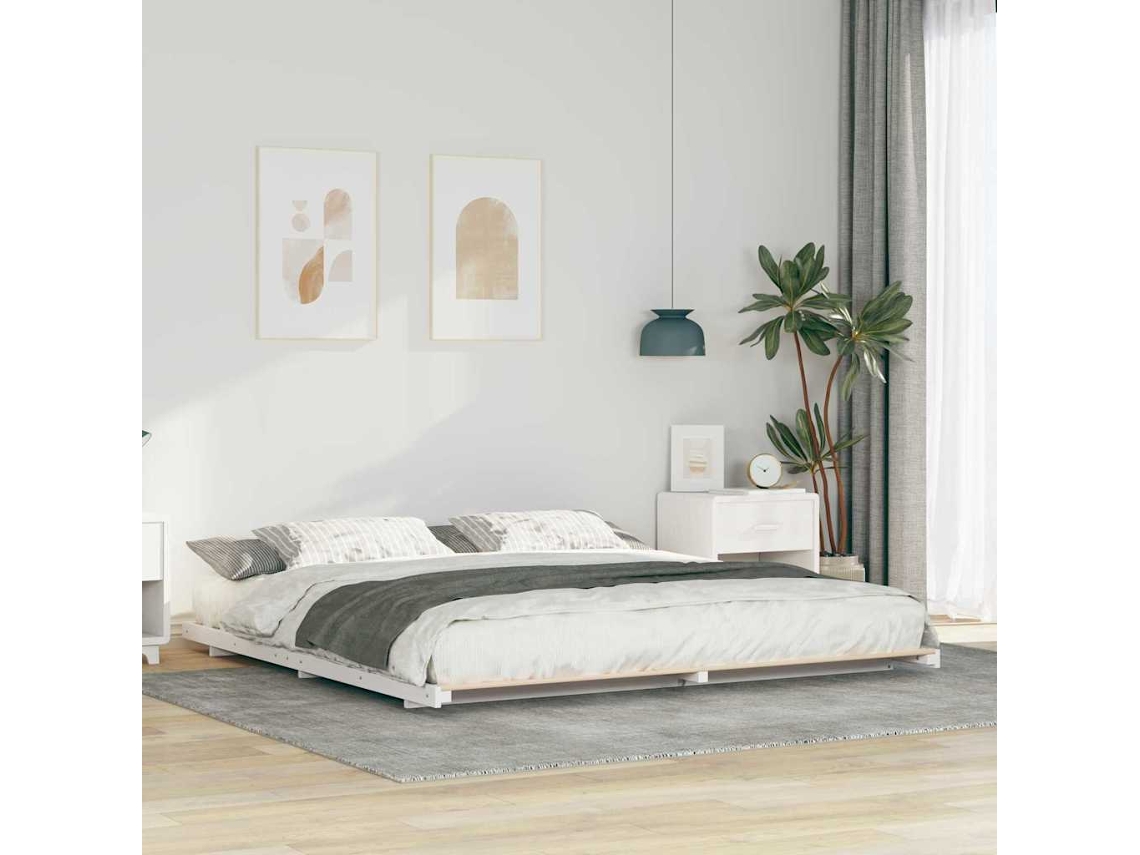 Vidaxl Estrutura da Cama Branco 180 X 210 Cm