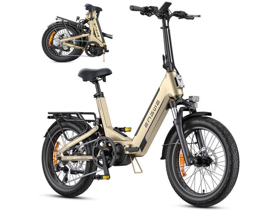 L20 3.0 Pro Bicicleta Elétrica Dobrável 20 Bateria Removível 48v15ah Autonomia 120km Freio A Disco Hidráulico Dourado Engwe