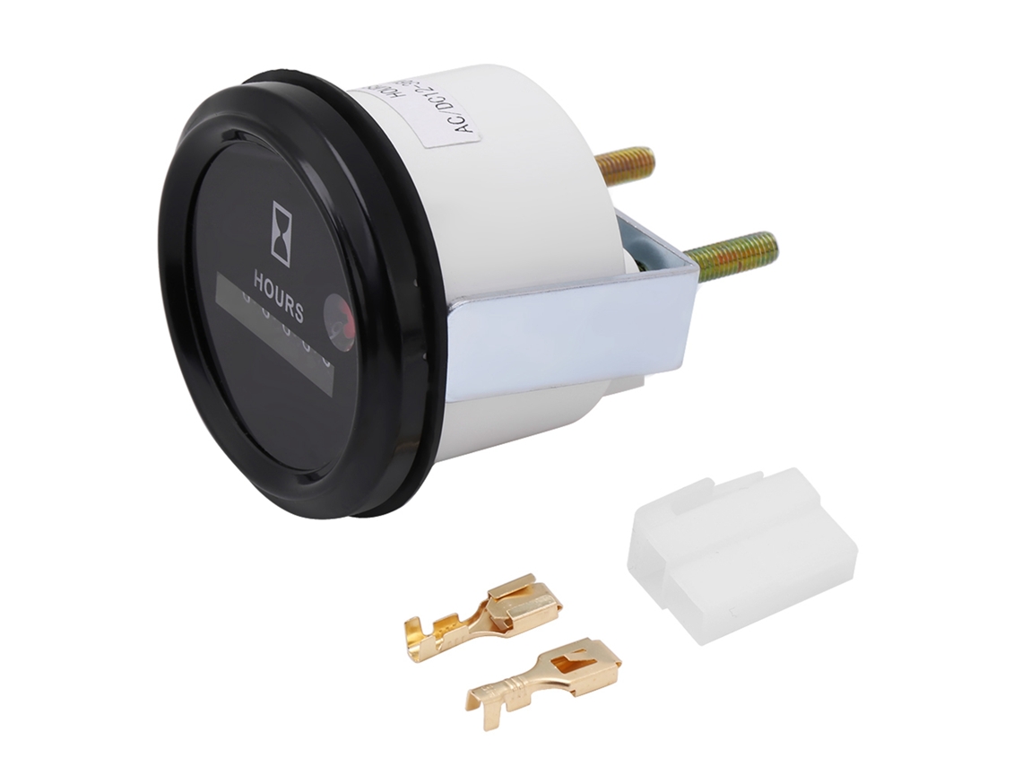 Contador de Horas Quartzo Circular 12 36v Ac/dc