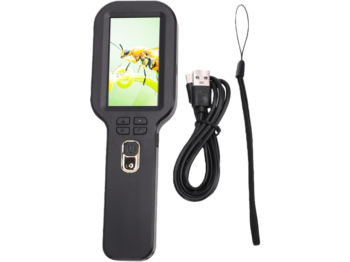 Microscópio Digital Portátil, Ampliação De 5x A 500x, Tela De 3 Polegadas