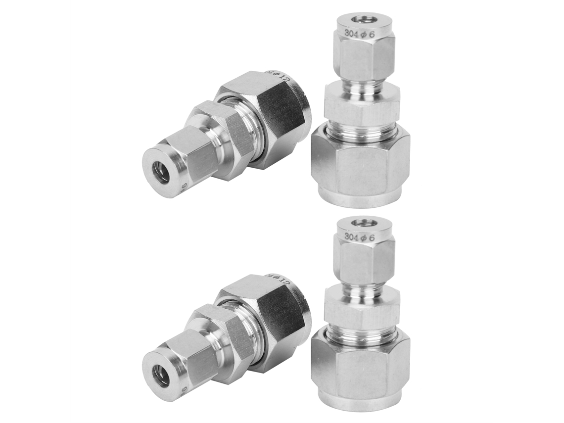 Laxiscreed Conexões De Tubo Em Aço Inoxidável Com Ferrule Dupla Para Tubos De Ф6-ф12, Multifuncionais