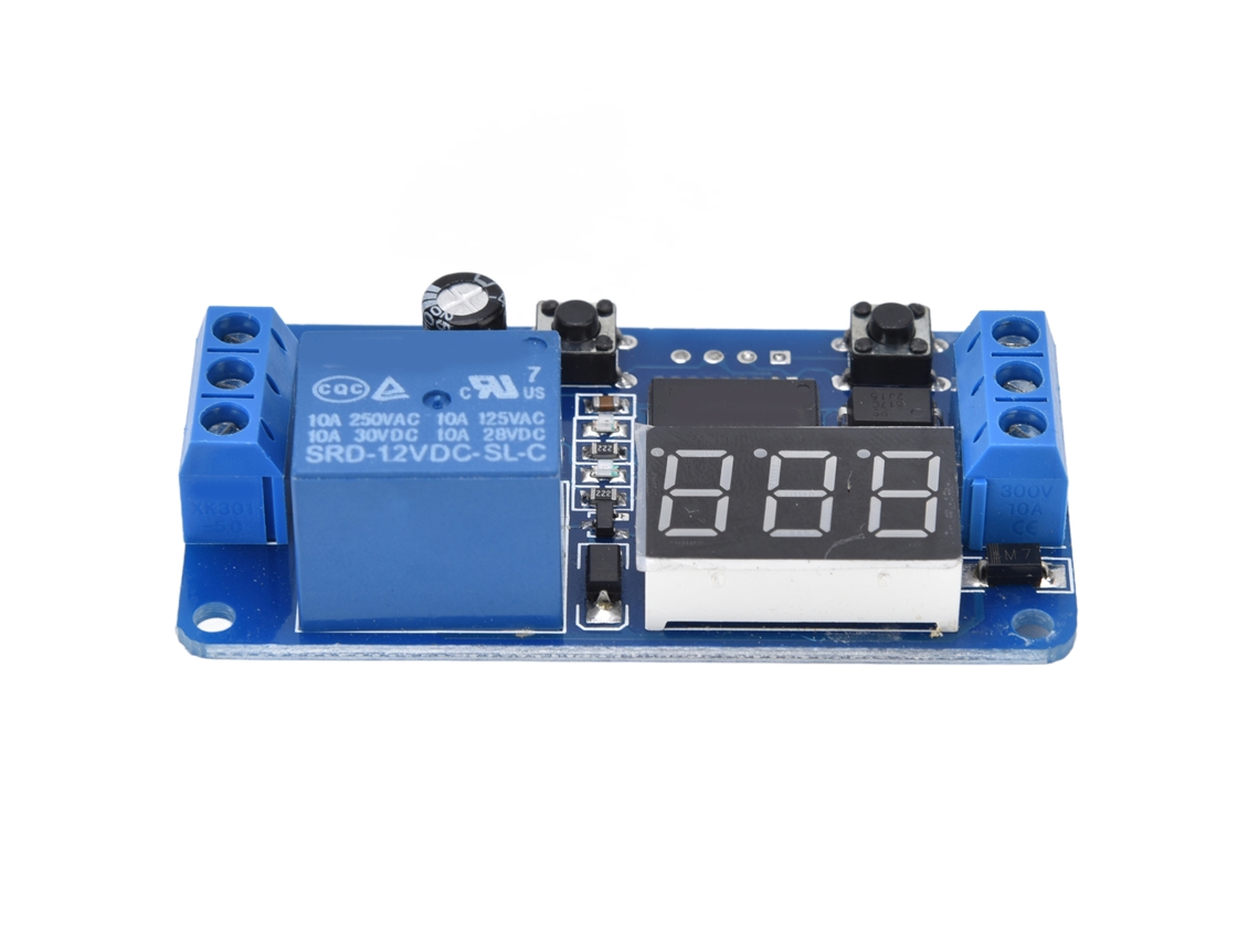 Módulo relé de temporização de ciclo intermitente com controlador MCU e tela LED 12V S/MARCA