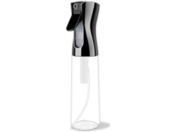 Garrafa De Spray Com Nevoa Fina Contínua Vazia, Sprayer De Nevoa Fina 360 Graus, 300ml Transparente Preto