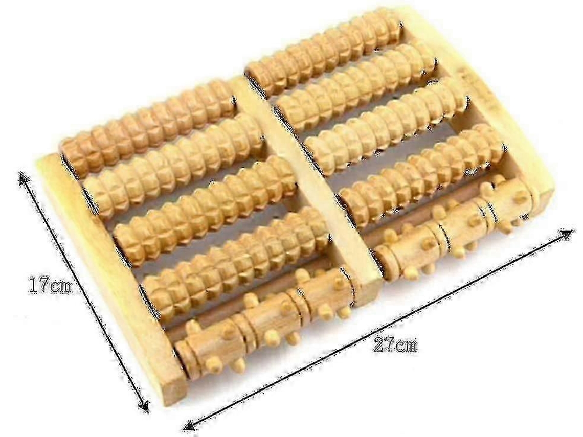 Massageador De Pés Com Rolo Madeira, Pés, 26 Polegadas.