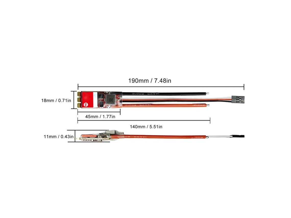 Laxiscreed Controlador De Velocidade Eletrónico Brushless 70a Para Lipo 2-6s